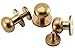 Happy E-life 20 Pcs Head Button Brass Stud Screwback Screw Back Spots DIY for Purse Handbag(7mm)