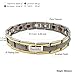 Titanium Magnetic Bracelet Therapy with 4 Element for Men/Women Arthritis Pain Relief Carpal Tunnel Insomnia+Hematite Pendant Necklace(Powerful Set)