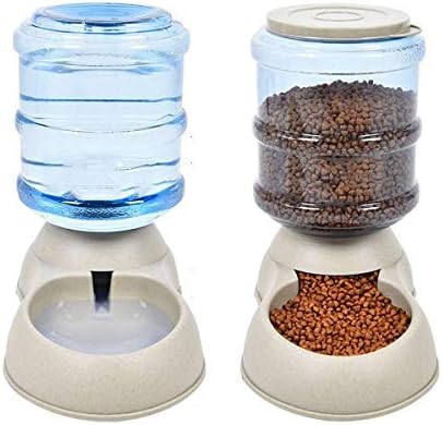 Two Sets Of Automatic Feeders Water Feeders For Cat Dogs Gravity