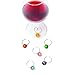 True Swirl Glass Wine Charms, Pack of 6