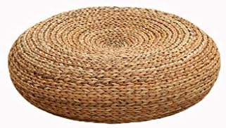 Straw Futon Japanese-Style Cushion Natural Handmade Thick Round Yoga Meditation Meditation Mat Floor Pouf (Size : 60cm)