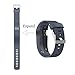 KingAcc Compatible Replacement Bands for Fitbit Charge HR, Soft Silicone Band with Metal Buckle Fitness Wristband Sport Strap Women Men (1-Pack, Rock Blue/Slate, Large)