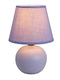 Simple Designs LT2008-PRP Mini Ceramic Globe Table Lamp, Purple (Tools &amp; Home Improvement)