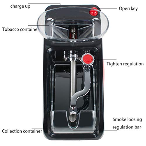 Cigarette Injector Machine ixaer Automatic Cigarette Rolling Machine - Tobacco Rolling Cigarette Injector Mini Machine with Increased Tobacco Storage Compartment for Faster Rolling