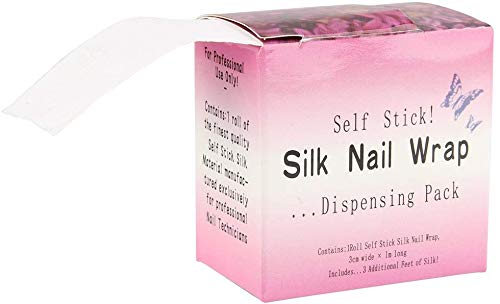 Self Stick Fiberglass Silk Wrap for Nail Repair Protector Nail Art Tool Reinforce Pack of 2