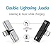 Adapter for iPhone Adapter Accessories for iPhone 7 Headphone Dongle AUX Audio Jack for iPhone X/XS/XR/8/8 Plus Dual Ports Splitter Music+Charge+Call+Volume Control Cable Plug and Play IOS13（2Pack）thumb 1