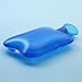 Samply Hot Water Bottle- 2 Liter Water Bag with Knitted Cover,Transparent Blue