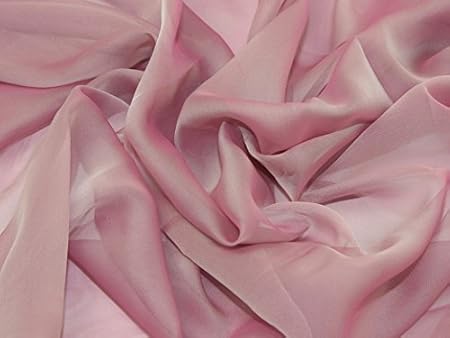 kationisch Chiffon Kleid Stoff, Meterware, Rose Pink + Frei Minerva Crafts Craft Guide