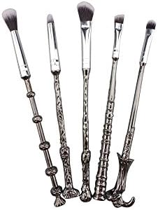 Harry Potter Makup Brushes - Magic Wizard Wand Brush Set Includes Satin Cloth Bag