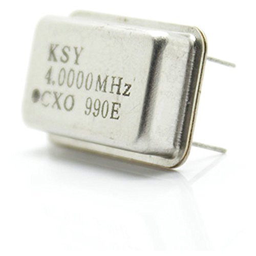 5pcs Quartz Crystal Oscillator 4MHz for Microprocessor Microcontroller Precision Frequency Timing Clock Signals Time Tracking with 4 Pins Through Hole Mounting Type from Optimus Electric