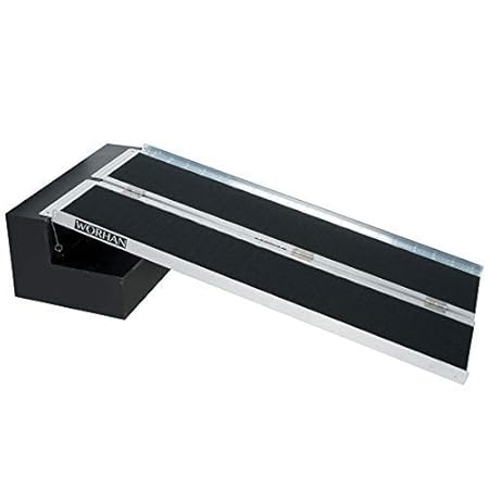 WORHAN® Rollstuhl Rampe klappbar 272kg faltbar Mobil Aluminium Rutschfeste Rollstuhlrampe Große Auswahl 153cm (eimal zusammen