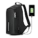 College Backpack, Business Laptop Backpack, Anti-theft Water Resistant Computer USB Charging Port, Lightweight Travel Bag Fit 15.6 Inch Laptops Tablets in Dark Indigo (Black)