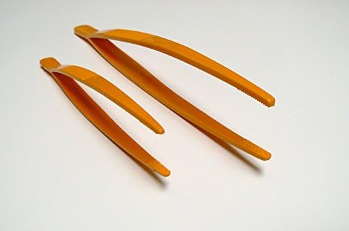 PLASTIC TWEEZERS SET OF 2 FORCEPS GENERAL PURPOSE TWEEZER PLASTIC 7" & 10" LONG