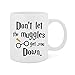 Don't Let The Muggles Get You Down - 11 Oz White Ceramic Glossy Mug With Large C-handle (Microwave and Dishwasher Safe)