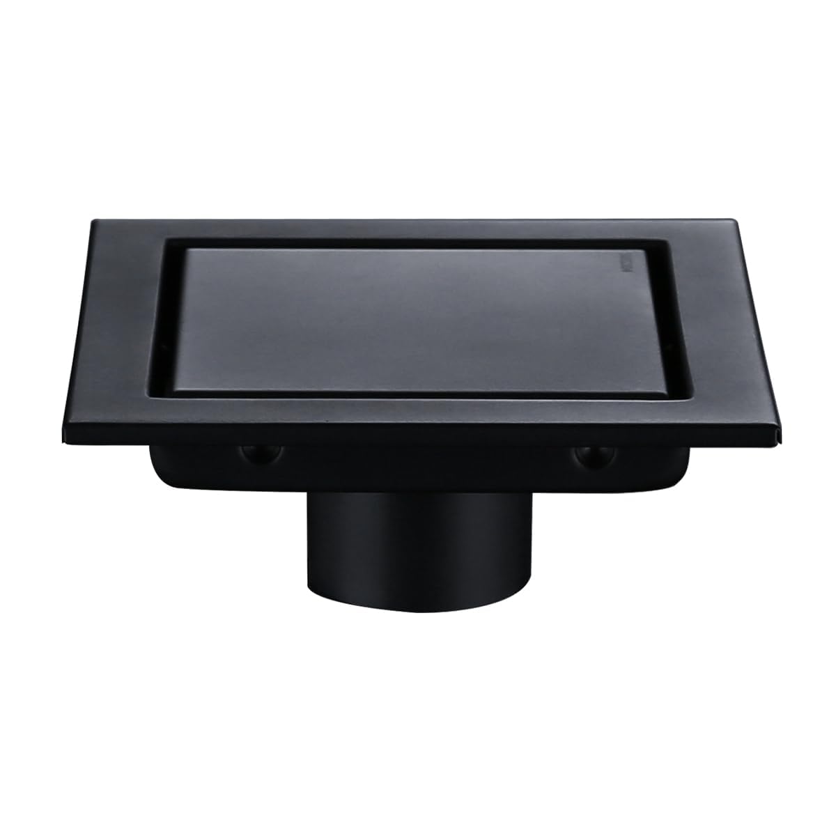 RANDOM Black Shower Drain Square with Removable Tile Insert 6 Inch Drain Cover and Hair Strainer,SUS 304 Stainless Steel Matte Black Shower Floor Drain