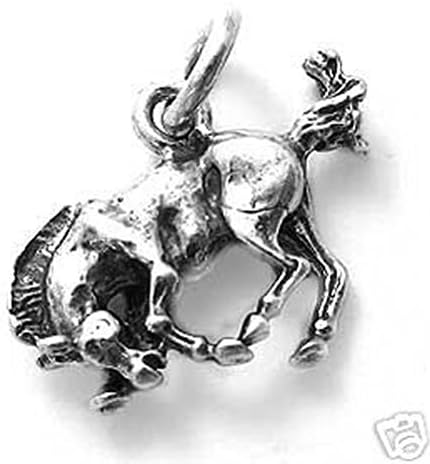 Sandra Creative Design Silver-tone 3D Horse - Bucking Bronco Charm