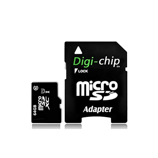 Digi-Chip Micro-SD Class 10 Speicherkarte für Nokia 1.4, 2.4, 3.4, 5.4, C1 Plus, C3 Handys (64 GB)