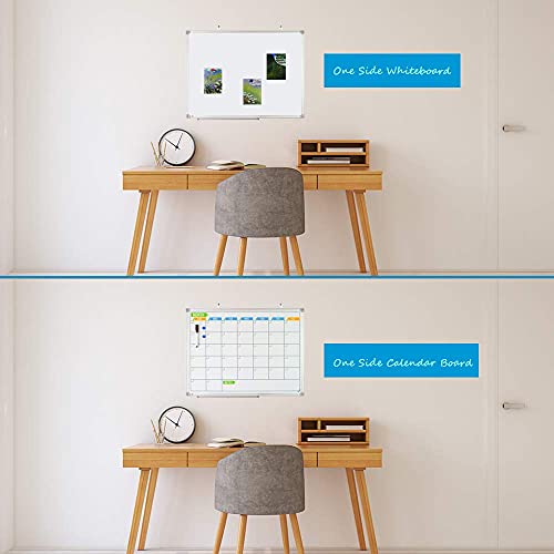 Lockways Dry Erase Calendar WhiteBoard 24" x 18" White Board