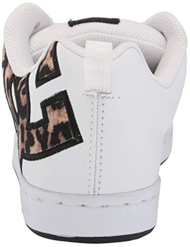 DC Women's Court Graffik Skate Shoe, Leopard Print medium US in