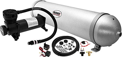 Vixen Air 5 Gallon (18 Liter) Aluminum Tank with 200 PSI Black Compressor Onboard System/Kit for Suspension/Train Horn 12V VXO4850B