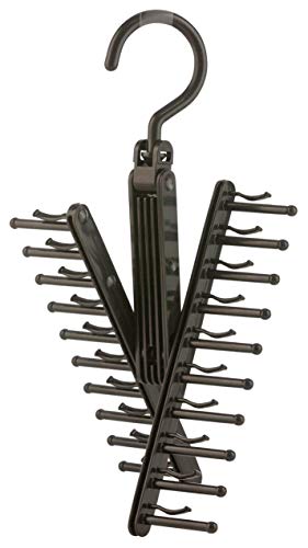 StorageMaid - 3-Pack - Tie & Belt Rack - Necktie Accessories Organizer - 20 Non-Slip Hanger Hooks Each - Rotates 360 Degrees - Storage Solution for Neckties and Belts - Thumbnail 2