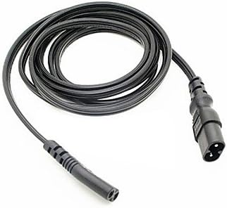 XIE IEC 60320 C8 Plug to C7 Receptacle Male to Female Extension Power Supply Main Adapter Cable 6ft 1.8m