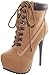 Breckelles Women's BLAZER-11 High Heel Lace Up Ankle Bootie Boots