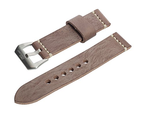 SWISS REIMAGINED Genuine Full Grain Leather Watch Band Strap - Choice of Color - Brown SWISS REIMAGINED Genuine Full Grain Leather Watch Band Strap - Choice of Color - Brown