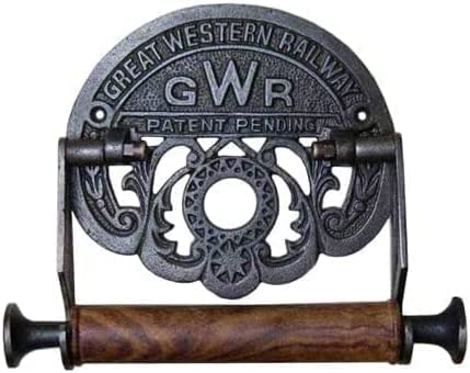 Assorted Collections Toilet Roll Holder Wall Mounted – Great Western Railway GWR Toilet Paper Holder for Bathroom - Cast Iron Novelty Toilet Roll Holder with Included Hardware
