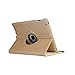 AiSMei Case for 9.7-Inch iPad 5th (2017)/ iPad 6th (2018)/ iPad Air (2015), Rotating Protective Case Cover w/Auto Wake/Sleep Function,Gold