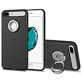 iPhone 7 Plus(5.5 inch) Case, ROCK MOOST [Ring Holder Case M2] 360 degree Rotated Kickstand Case for iPhone 7 Plus (2016) (5.5inch) [Black]