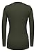 Zeagoo Women Long Sleeve Button Decor Slim Casual Basic T-shirt Blouse,Army Green,XX-Large