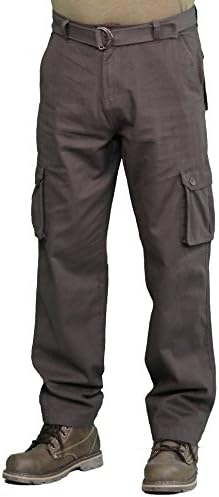 Outback Rider Men's Solid Twill Cargo Pant, Charcoal, Size 36x32