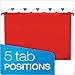 Pendaflex SureHook Reinforced Hanging Folders, Letter Size, Red, 20 per Box (6152 1/5 RED)