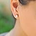 EVER FAITH 925 Sterling Silver AAA Pink Freshwater Cultured Pearl Button Stud Earrings - 10MM
