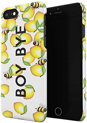 Boy Bye Cute Bumblebees & Lemons Hard Plastic Phone Case For iPhone 7 & iPhone 8