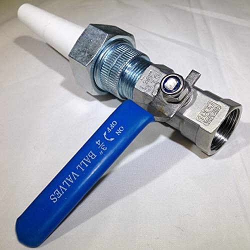 Large Ceramic Sandblaster Nozzle Assembly: C1 (5/16" ID) Nozzle Tip, Steel Ball Valve & Holder- Longer-Lasting Professional Abrasive Blasting Nozzle Tip Replacement