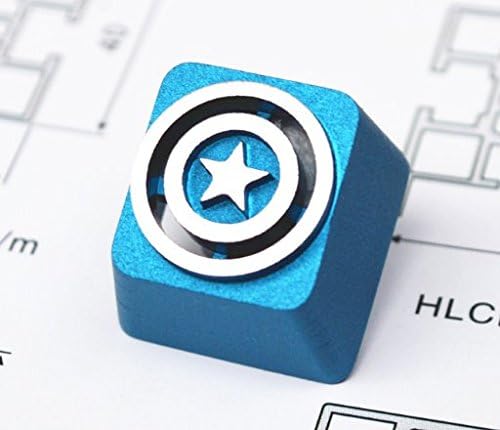 QDAOT Customized R4 Keycaps Replacement-Triple Anodized Aluminum Alternative Keycaps for Cherry MX Switches Mechanical Keyboards (Captain America)