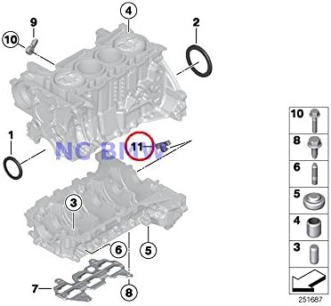 BMW Mini Crankshaft Sensor Coop.S JCW Cooper S Coop.S JCW Cooper S Coop.SX JCW Cooper S Cooper SX C