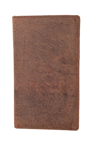 Marshal Bifold Leather RFID Blocking Wallet For Men & Women | Genuine Leather Holder With 19 Slots, 2 Bill Compartments & ID Window | For Credit/Debit Cards, Money & More (Vintage)