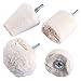 COCODE 4Pcs Buffing Drill Pad Polishing Mop Wheel White Flannelette Grinding Head for Auto Motorcycle Bike Aluminium Wheels, Metal, Stainless Steel, Chrome(Cone/Column/Mushroom/T-Shaped)