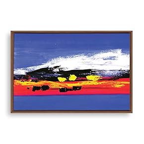Framed Canvas Wall Art for Living Room, Bedroom Abstract Landscape Oil Painting Feature Canvas Prints for Home Decoration Ready to Hanging - 16x24 inches