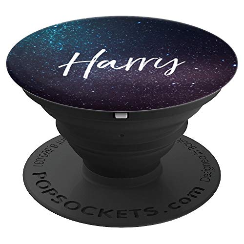 Harry Name Personalized Birthday Men Boys Universe Car Gift PopSockets Grip and Stand for Phones and Tablets