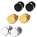 Areke Mens Stainless Steel Screw Stud Earrings Unisex Womens Ear Plugs Tunnel Jewelry 3 Pairs