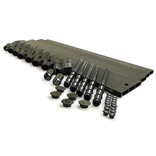 Frame It All 300001445 Weathered Wood Straight 16′ -1″ Profile Playground Border, Gray