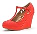 DREAM PAIRS ASH Women's Elegant Wedge Heel Platform Pumps Shoes