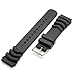 ESSENTIAL Extra Long Diver Sport Watch Band + Spring Bars for Seiko, Citizen, Casio + others, 22mm, Black