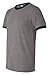 Bella Canvas C3055 Mens Jersey Short Sleeve Ringer Tee44 Deep Heather & BlackL
