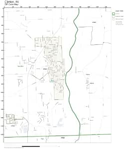 Amazon.com: ZIP Code Wall Map of Clinton, IN ZIP Code Map Not Laminated