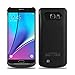 Note 5 Battery Case, Maxdara 4200 Mah External Backup Battery Charger Cover Case for Samsung Galaxy Note 5 Rechargeable Power Bank Case - (Black)